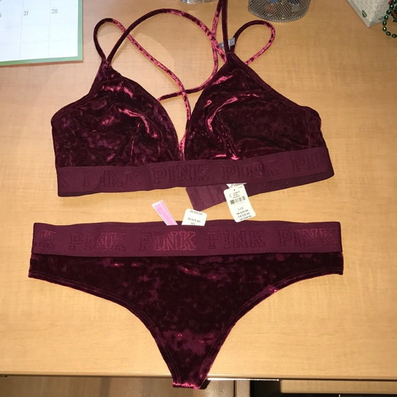 Victoria's Secret PINK velvet set - Picture 1 of 4